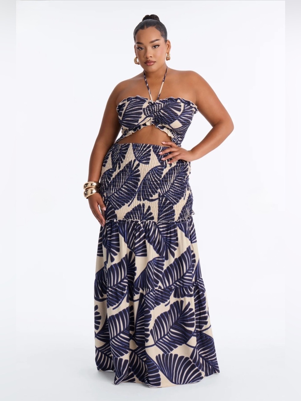 Fashion Nova The Palms Smocked Maxi Dress XL